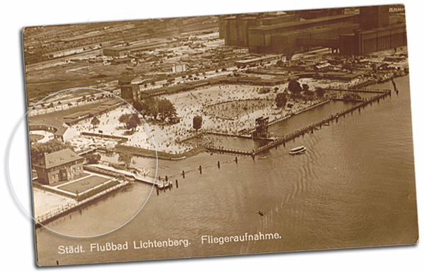 Postkarte Flussbad Lichtenberg
